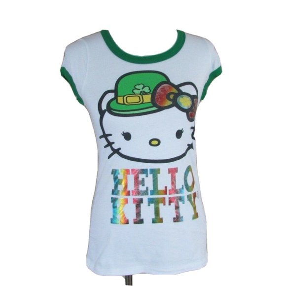 Hello Kitty Girl's Junior T Shirt Size 7/9 - Picture 1 of 3